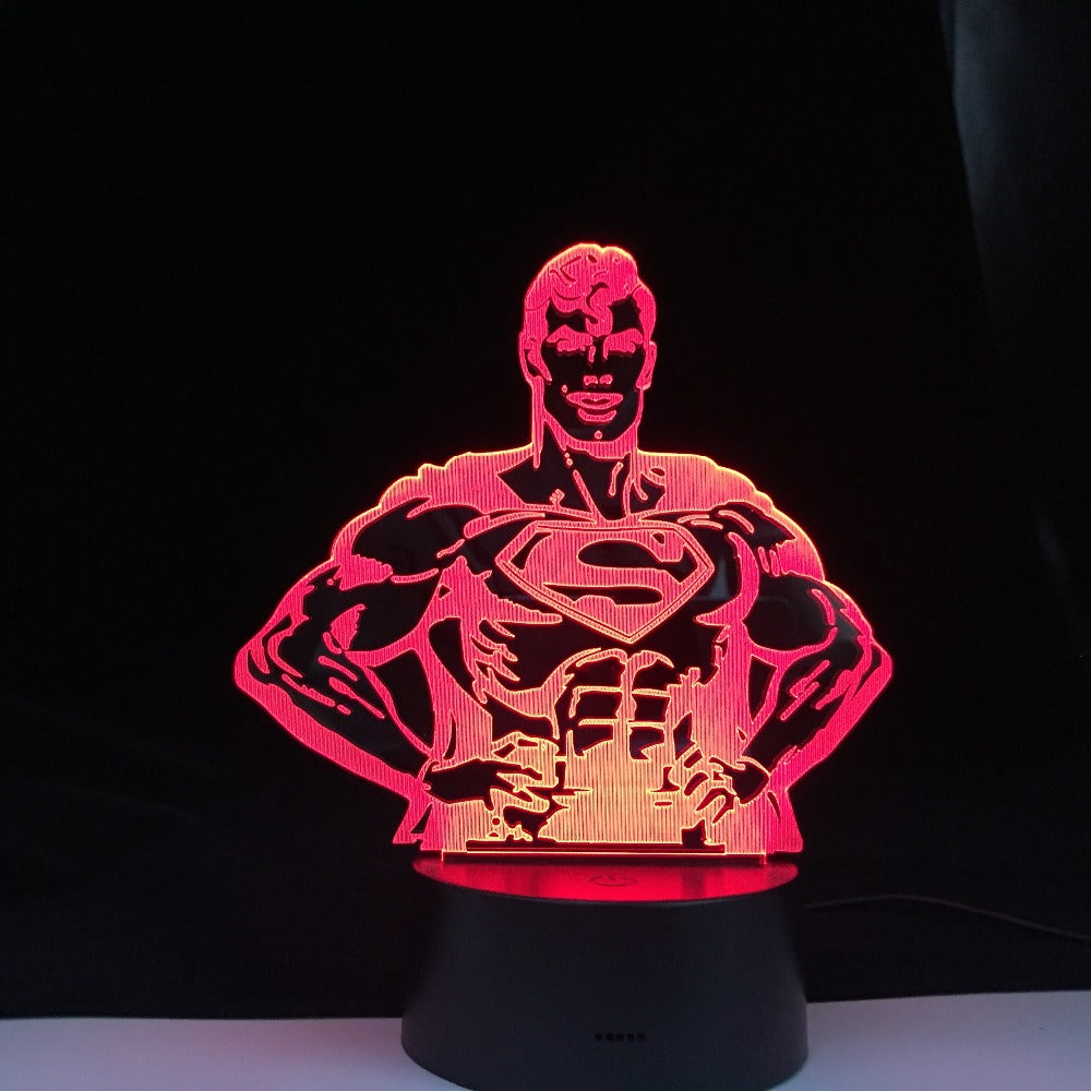 3D Lamp Marvel Comics Superhero Superman Kid 3D Led Night Light Bedroom Decor Dropshipping Child Birthday Gift Table Lamp