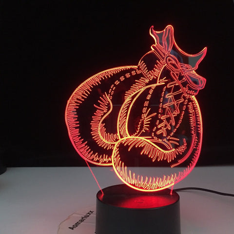 3D-4144 Boxing Gloves 3D Lamp Touch Remote Control 3D Visual Nightlight 3AA Batterie Powerbank USB LED Light