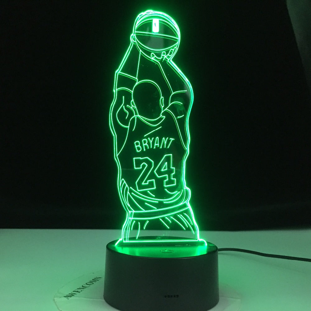 Kobe Jump Shoot Figure Back View Bedroom Decor Nightlight Led Night Light Desk 3d Lamp Dropshipping Kobe Bryant Memorial Gifts