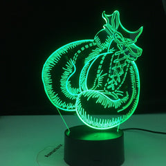 3D-4144 Boxing Gloves 3D Lamp Touch Remote Control 3D Visual Nightlight 3AA Batterie Powerbank USB LED Light
