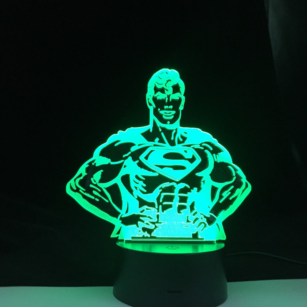3D Lamp Marvel Comics Superhero Superman Kid 3D Led Night Light Bedroom Decor Dropshipping Child Birthday Gift Table Lamp