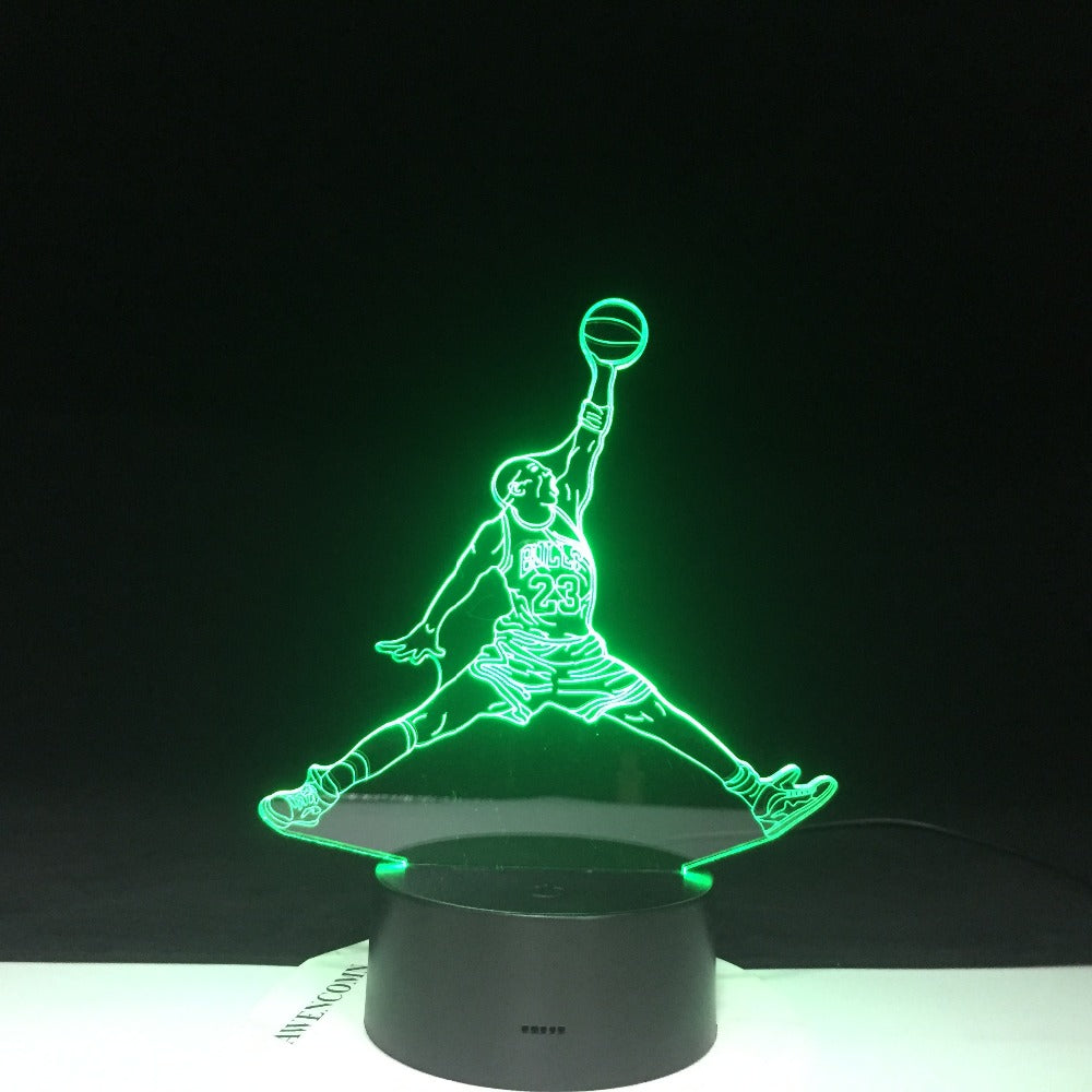 3D-4605 Bull 23 Jordan Dunk Figure 3d Lamp Sports Basketball Home Decor Birthday Gift for Kids Boy Child Novelty Light