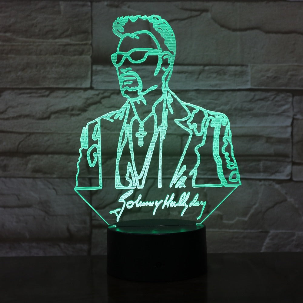 Novelty 3D Lamp Illusion LED USB Touch RGBW 7 Colors Changing Table Night Light Baby Bedside Decoration LED Lamp Drop Shipping