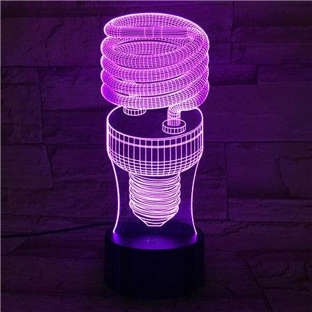 Lamp shape- 3D Optical Illusion LED Lamp Hologram