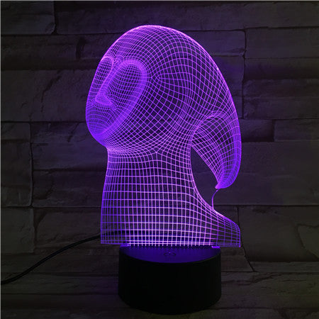 Face 1 - 3D Optical Illusion LED Lamp Hologram