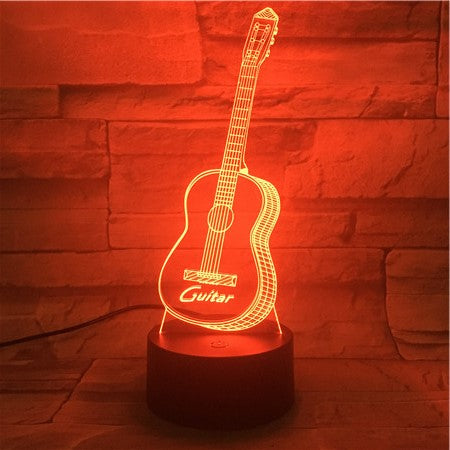 Guitar 1 - 3D Optical Illusion LED Lamp Hologram