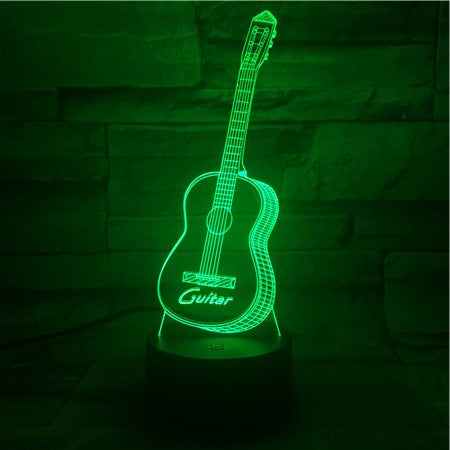 Guitar 1 - 3D Optical Illusion LED Lamp Hologram