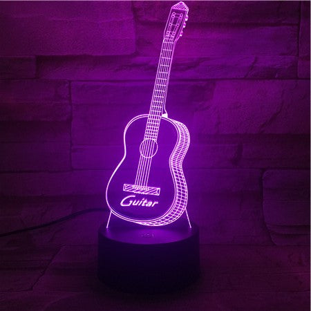 Guitar 1 - 3D Optical Illusion LED Lamp Hologram