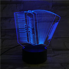 Accordion - 3D Optical Illusion LED Lamp Hologram