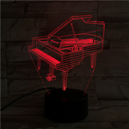Piano - 3D Optical Illusion LED Lamp Hologram