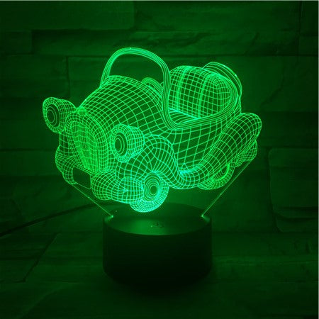 Small car - 3D Optical Illusion LED Lamp Hologram