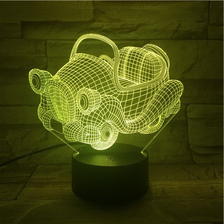 Small car - 3D Optical Illusion LED Lamp Hologram