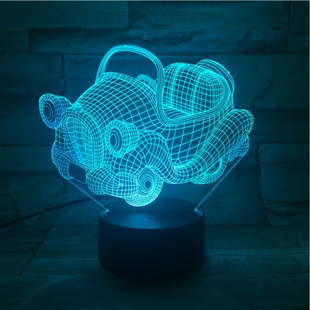 Small car - 3D Optical Illusion LED Lamp Hologram