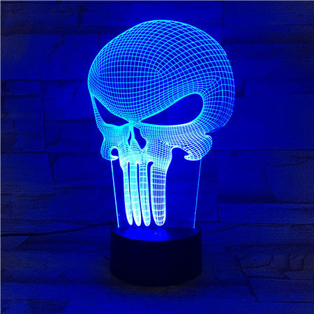 Punisher - 3D Optical Illusion LED Lamp Hologram