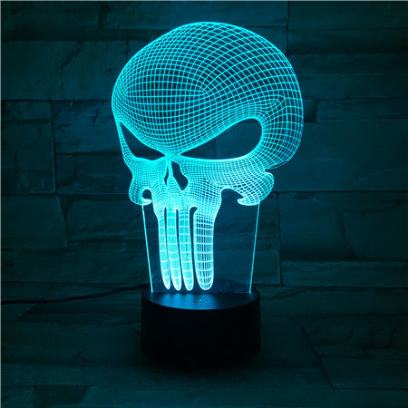 Punisher - 3D Optical Illusion LED Lamp Hologram