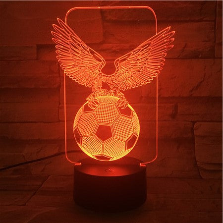 Eagle on Ball - 3D Optical Illusion LED Lamp Hologram