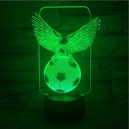 Eagle on Ball - 3D Optical Illusion LED Lamp Hologram