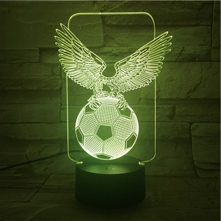 Eagle on Ball - 3D Optical Illusion LED Lamp Hologram