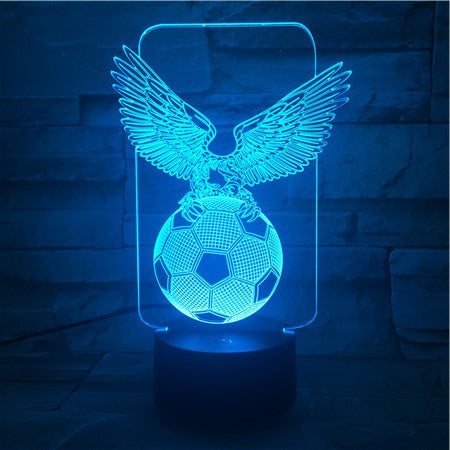 Eagle on Ball - 3D Optical Illusion LED Lamp Hologram