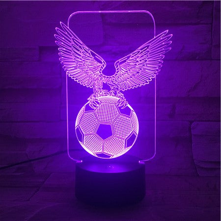 Eagle on Ball - 3D Optical Illusion LED Lamp Hologram