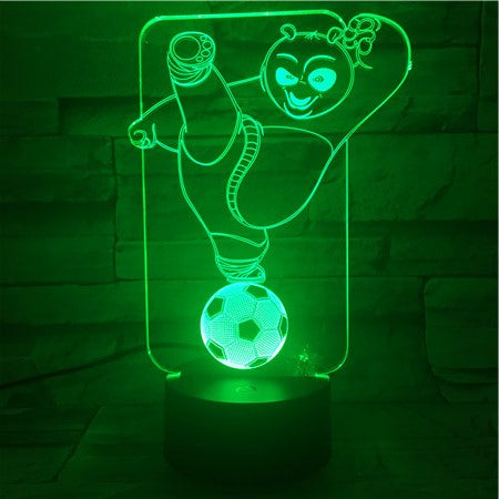 Panda on Ball - 3D Optical Illusion LED Lamp Hologram
