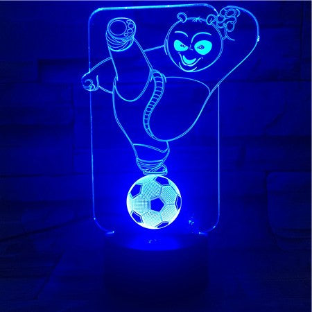 Panda on Ball - 3D Optical Illusion LED Lamp Hologram