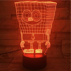 Sponge Bob - 3D Optical Illusion LED Lamp Hologram