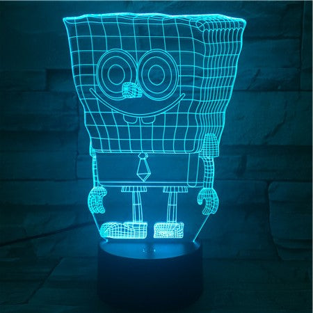 Sponge Bob - 3D Optical Illusion LED Lamp Hologram