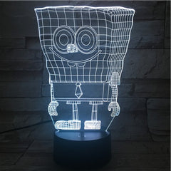 Sponge Bob - 3D Optical Illusion LED Lamp Hologram