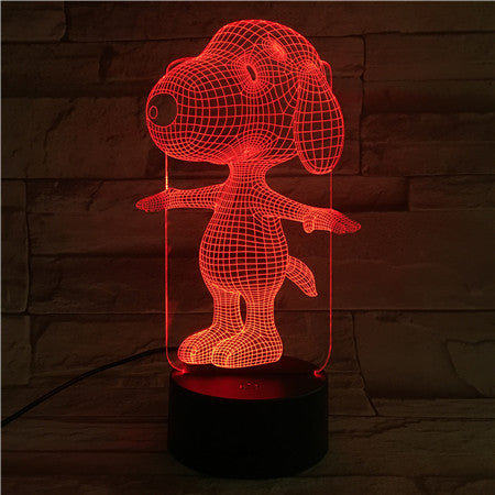 Dog - 3D Optical Illusion LED Lamp Hologram