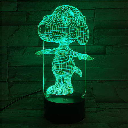 Dog - 3D Optical Illusion LED Lamp Hologram