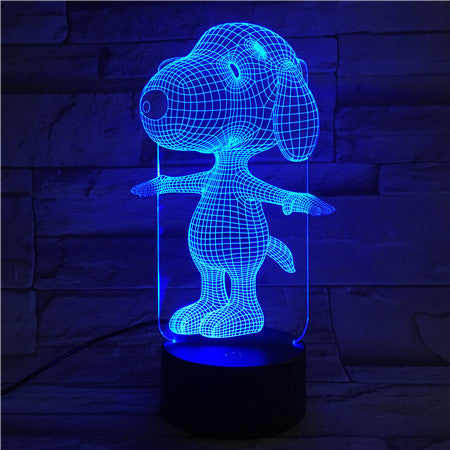 Dog - 3D Optical Illusion LED Lamp Hologram