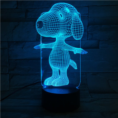 Dog - 3D Optical Illusion LED Lamp Hologram
