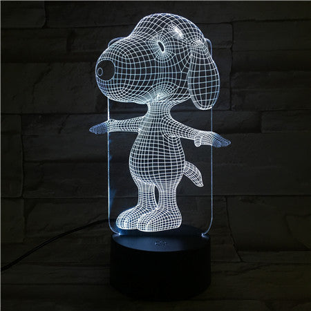 Dog - 3D Optical Illusion LED Lamp Hologram