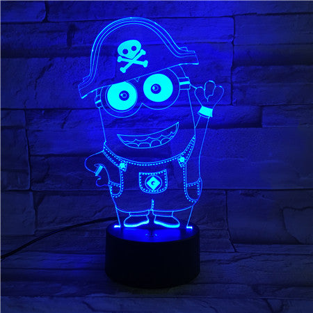 Mini Pirate - 3D Optical Illusion LED Lamp Hologram