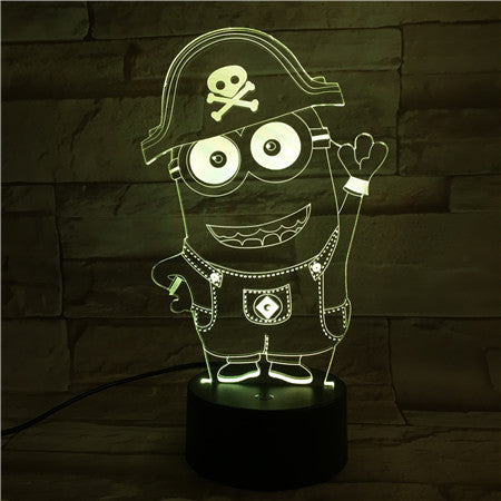 Mini Pirate - 3D Optical Illusion LED Lamp Hologram