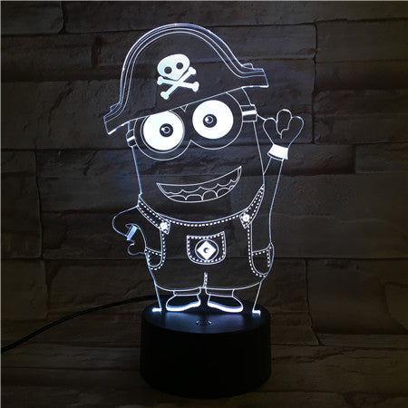 Mini Pirate - 3D Optical Illusion LED Lamp Hologram
