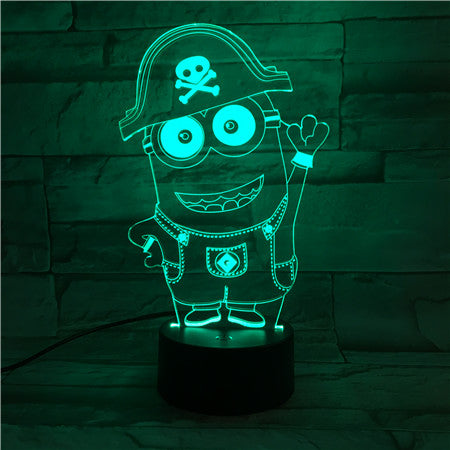 Mini Pirate - 3D Optical Illusion LED Lamp Hologram
