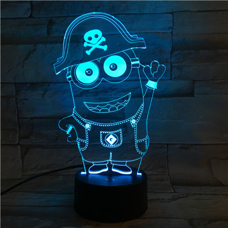 Mini Pirate - 3D Optical Illusion LED Lamp Hologram