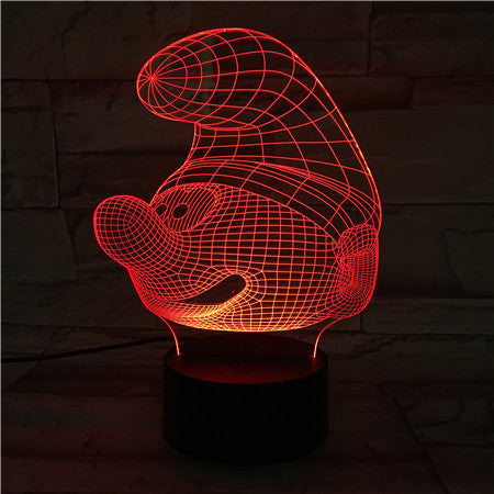 Smurf Face - 3D Optical Illusion LED Lamp Hologram