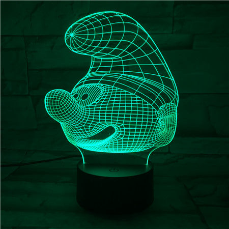Smurf Face - 3D Optical Illusion LED Lamp Hologram
