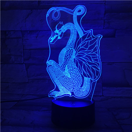 Dragon - 3D Optical Illusion LED Lamp Hologram