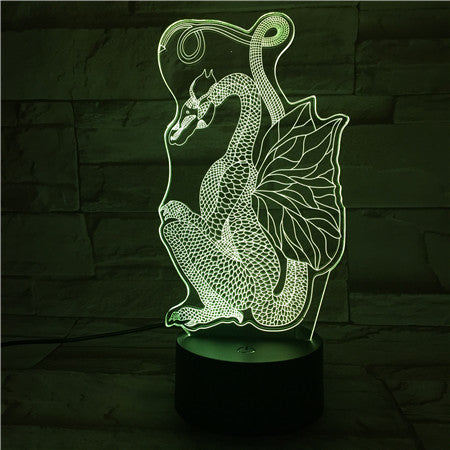 Dragon - 3D Optical Illusion LED Lamp Hologram