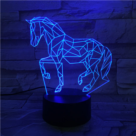 Horse 2 - 3D Optical Illusion LED Lamp Hologram