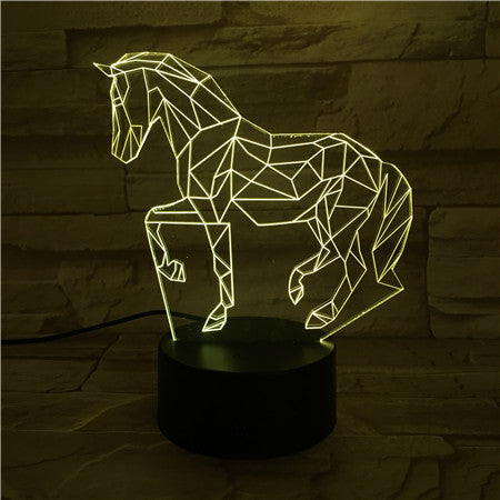Horse 2 - 3D Optical Illusion LED Lamp Hologram