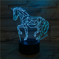 Horse 2 - 3D Optical Illusion LED Lamp Hologram