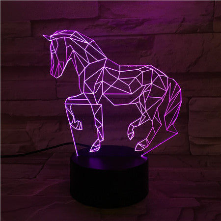 Horse 2 - 3D Optical Illusion LED Lamp Hologram