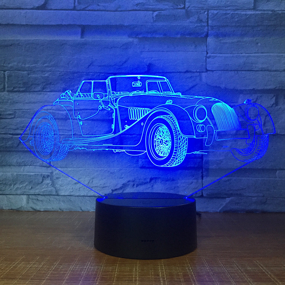 Limousine Car 3D LED Night Lamp Romantic Bedroom Table Lamp Valentines Gifts Luxury car Boys Kids Sleeping Light