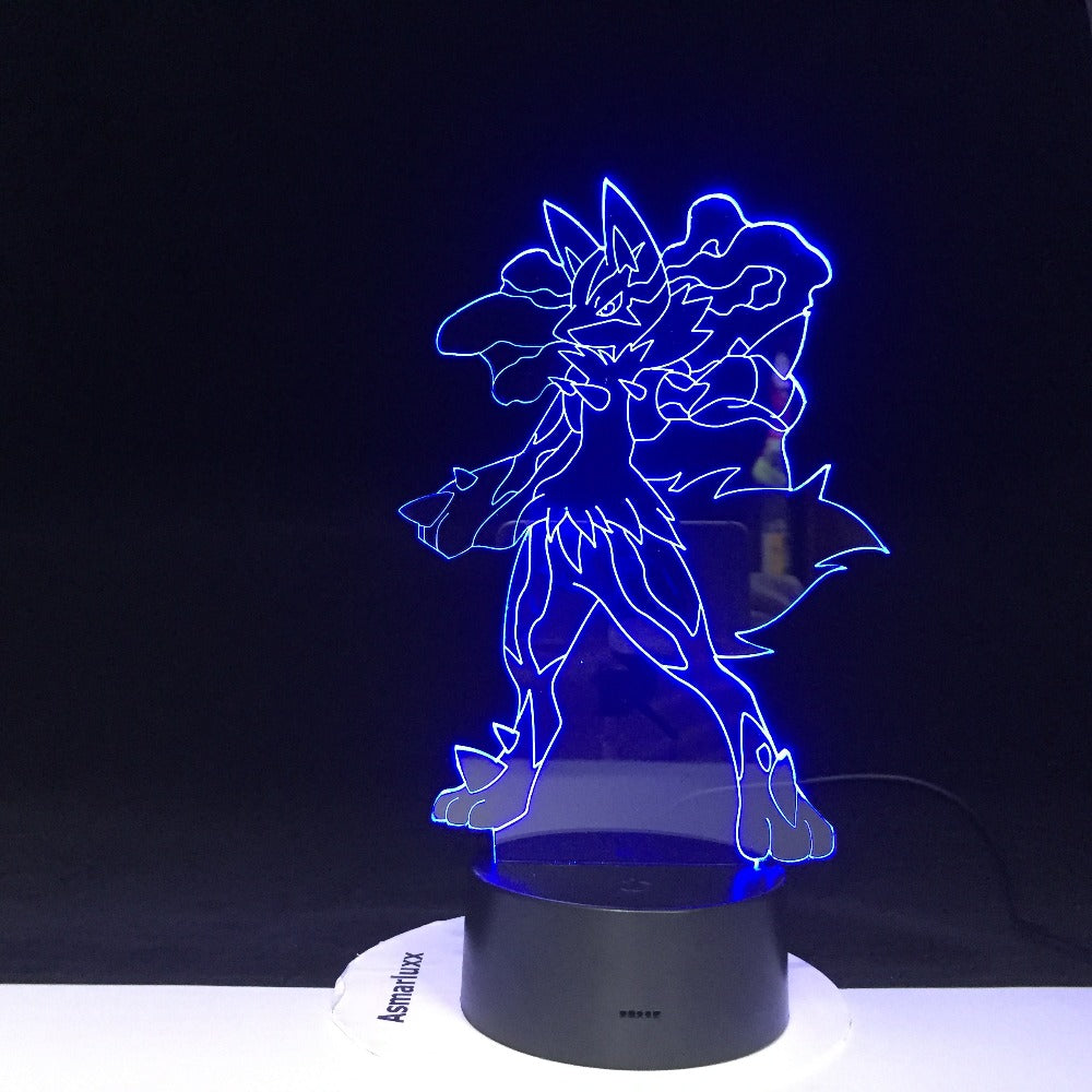 Pokemon Mewtwo New LED Cool Multicolor 3D Lamp Creative Night Lights Novelty USB Home Decoration Table Lamp Christmas Gift 839