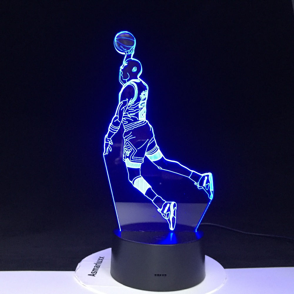 Michael Jordan Slum Dunk Figure Sports Basketball Home Decoration Birthday Gift for Kids Boy Child 3d LED Night Light Lamp 3320